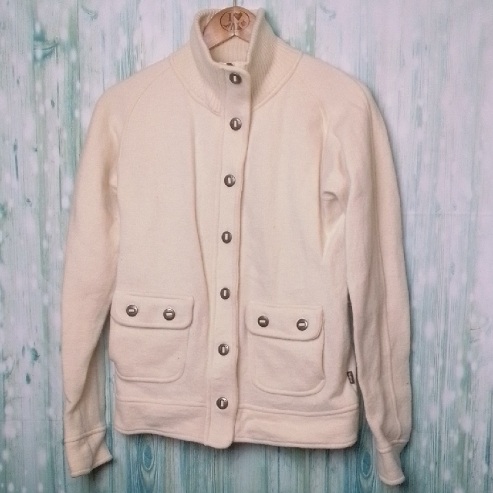 Kuhl Spy boiled Wool Weather Resistant jacket Cream Large
